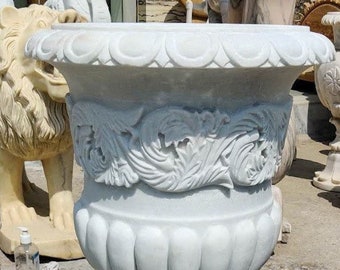 Jarrón decorativo de mármol / Vintage / Antiguo / Decoración del hogar