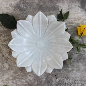 HandCrafted Marble Lotus Bowl /Antique Flower Bowl/ Fruit Bowl/ Vintage Ring Dish/ Decorative Flower Bowl/ HouseWarming Wedding Gift image 3