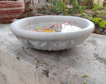 HandCrafted Marble Bowl /Antique Bowl/ Fruit Bowl/ Vintage Dish/ Decorative Flower Bowl/ HouseWarming Wedding Gift /Art Object/Birthday Gift