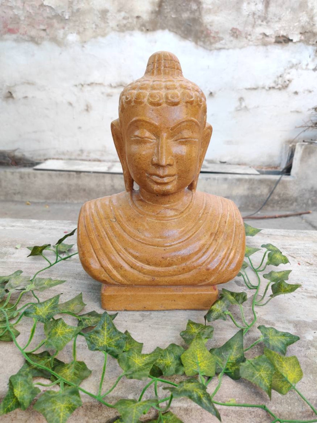 Vintage Buddha Statue Antique Buddha Statue Living Room Decor Etsy
