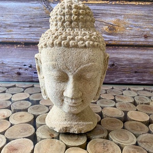 Vintage Natural Stone Buddha statue, Stone Buddha, ręcznie rzeźbiony Budda, statua Buddy, joga, statua medytacyjna