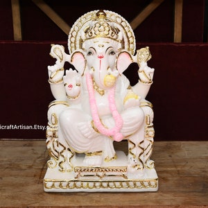 Ganesha Idol/ For Ganesh Chaturthi/ Living Room & Pooja Room/ Home Decor/ Pristine Indian Art Form