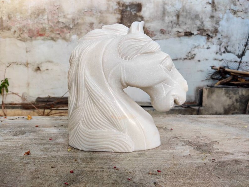 Handmade Solid Marble Horse Sculpture figurine,Animal Figurine,Exclusive Piece of Art Vintage Gift vintage gift antique gift collectibles