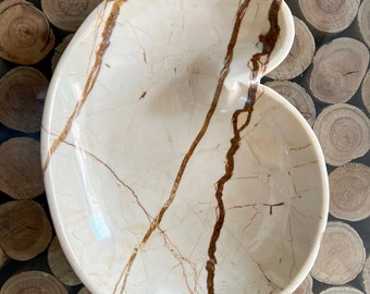 Cuenco de mármol veteado natural, cuenco de mármol, cuenco de piedra, regalo