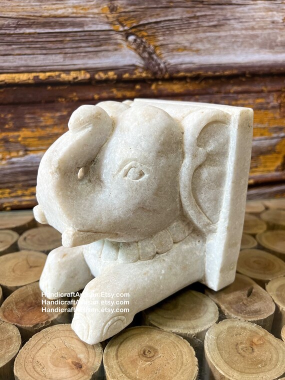 象の像 | ヴィンテージ大理石像 | 手作り | 美術品 | コレクターズ