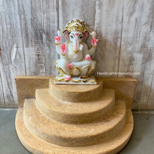 Stone Sinhasan Natural Stone Pedestal platform for small statues and art objects