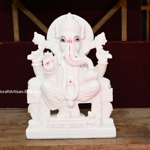 Ganesha Idol/ For Ganesh Chaturthi/ Living Room & Pooja Room/ Home Decor/ Pristine Indian Art Form