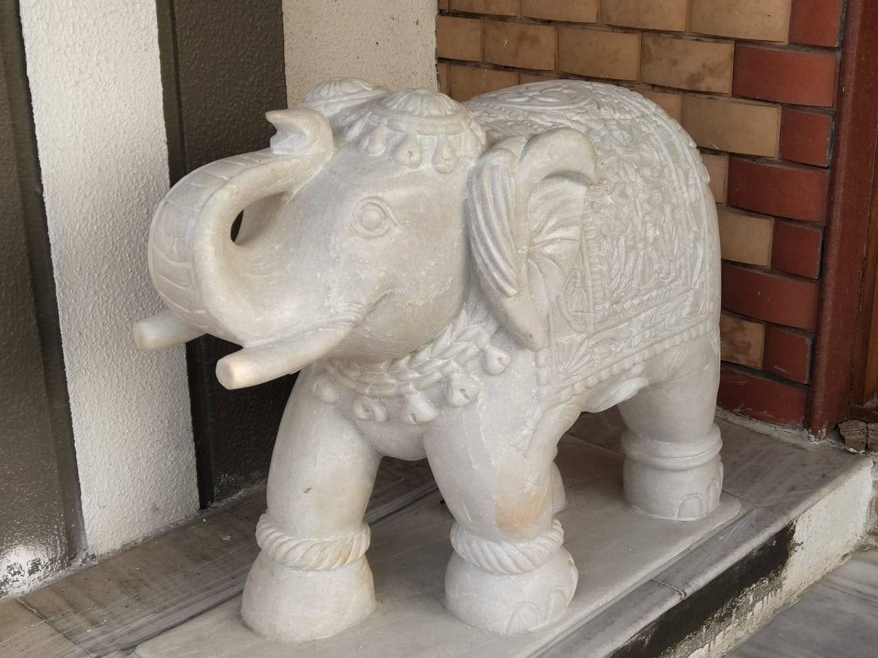 Decorative marble hand carved elephant marble elephant Etsy