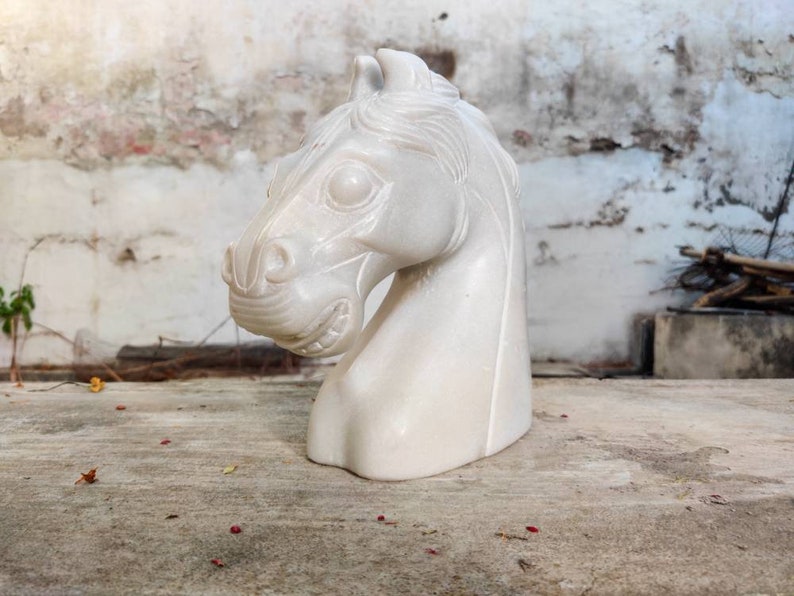 Handmade Solid Marble Horse Sculpture figurine,Animal Figurine,Exclusive Piece of Art Vintage Gift vintage gift antique gift collectibles
