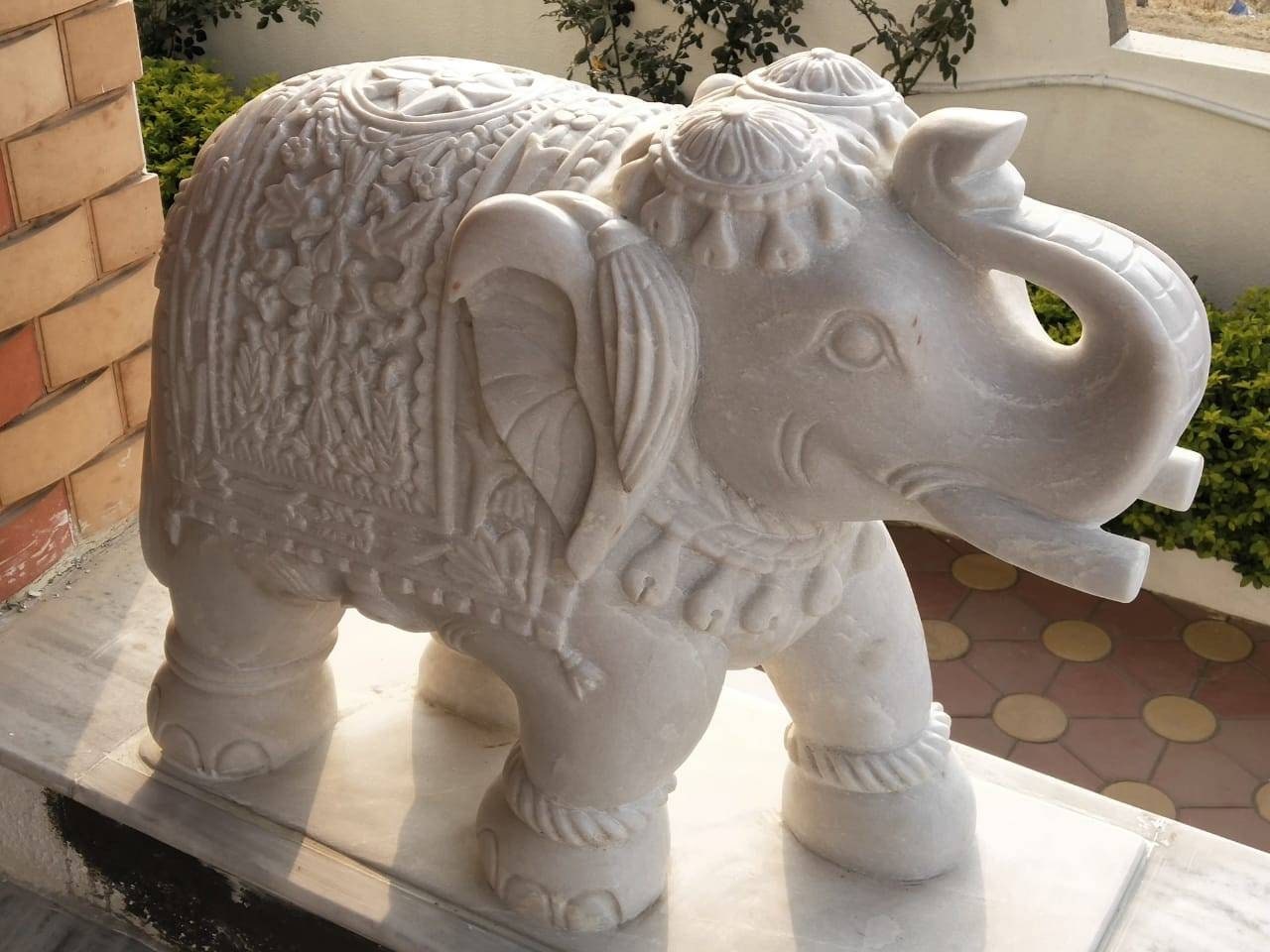 Decorative marble hand carved elephant marble elephant Etsy