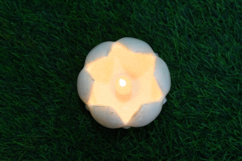 Very Thin Marble Candle Holder Lotus Candle Holder Etsy