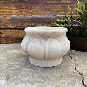 HandCrafted Marble Lotus Bowl / Antique Bowl / Fruit Bowl / Vintage Ring Dish / Decorative Flower Bowl / HouseWarming Wedding Gift