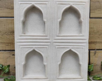 Vintage Marble Shrine Niche | Stone Shrine | Antique Marble Shrine | Decorative Marble Piece | Marble Candle Holder | Housewarming Gift