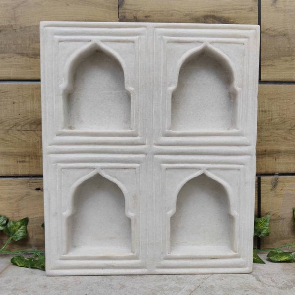 Vintage Marble Shrine Niche | Stone Shrine | Antique Marble Shrine | Decorative Marble Piece | Marble Candle Holder | Housewarming Gift