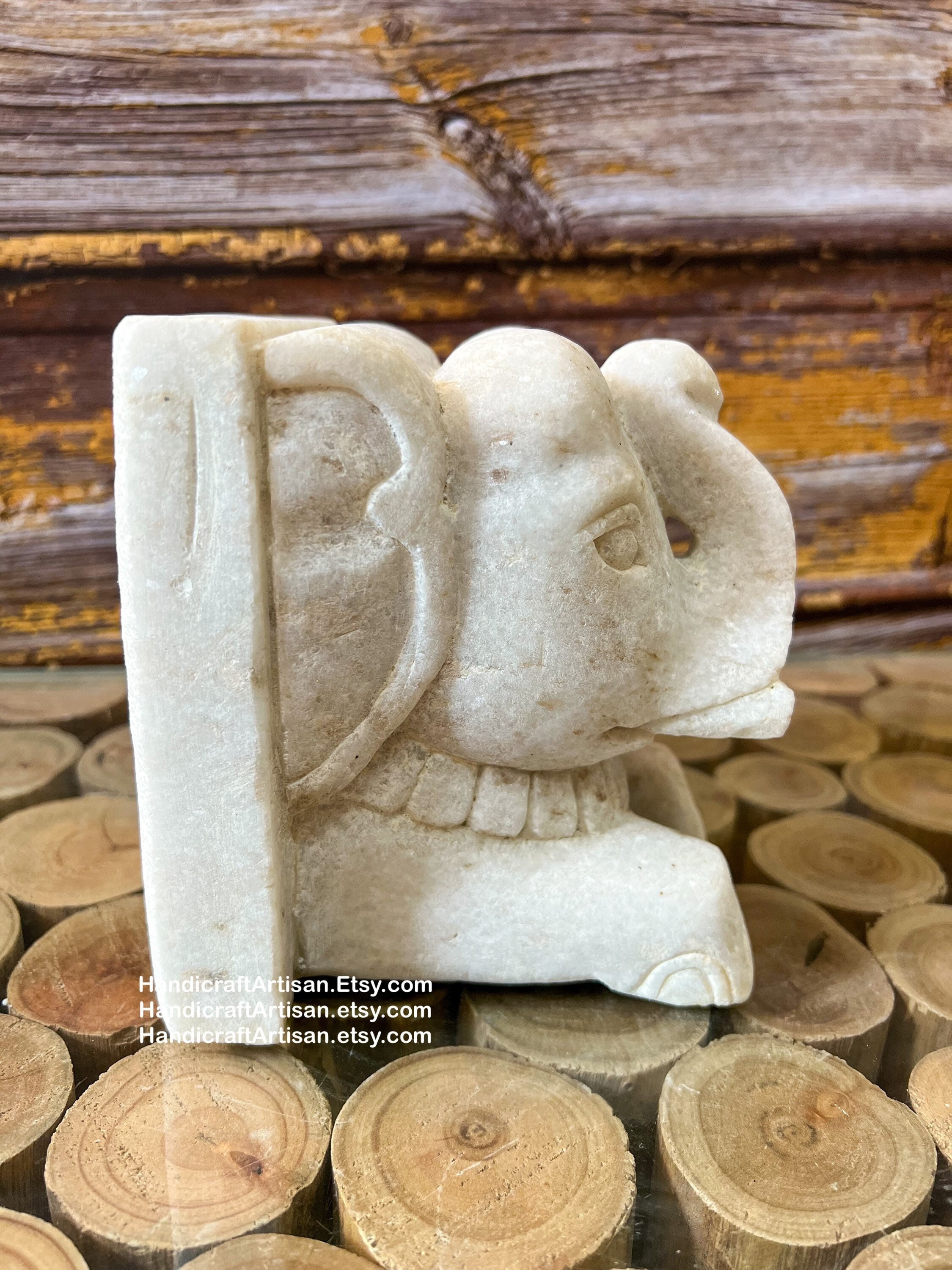 象の像 | ヴィンテージ大理石像 | 手作り | 美術品 | コレクターズ