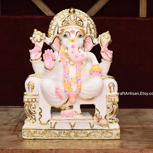 Ganesha Idol/ For Ganesh Chaturthi/ Living Room & Pooja Room/ Home Decor/ Pristine Indian Art Form