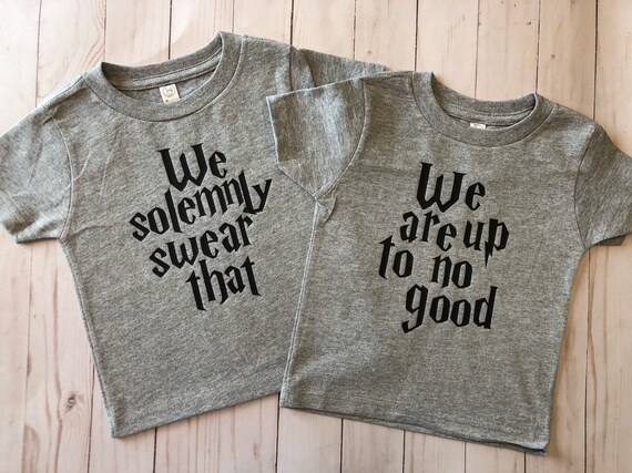 We Solemnly Swear No Good Harry Potter Inspired Baby Vest Twin Sets Baby Twins
