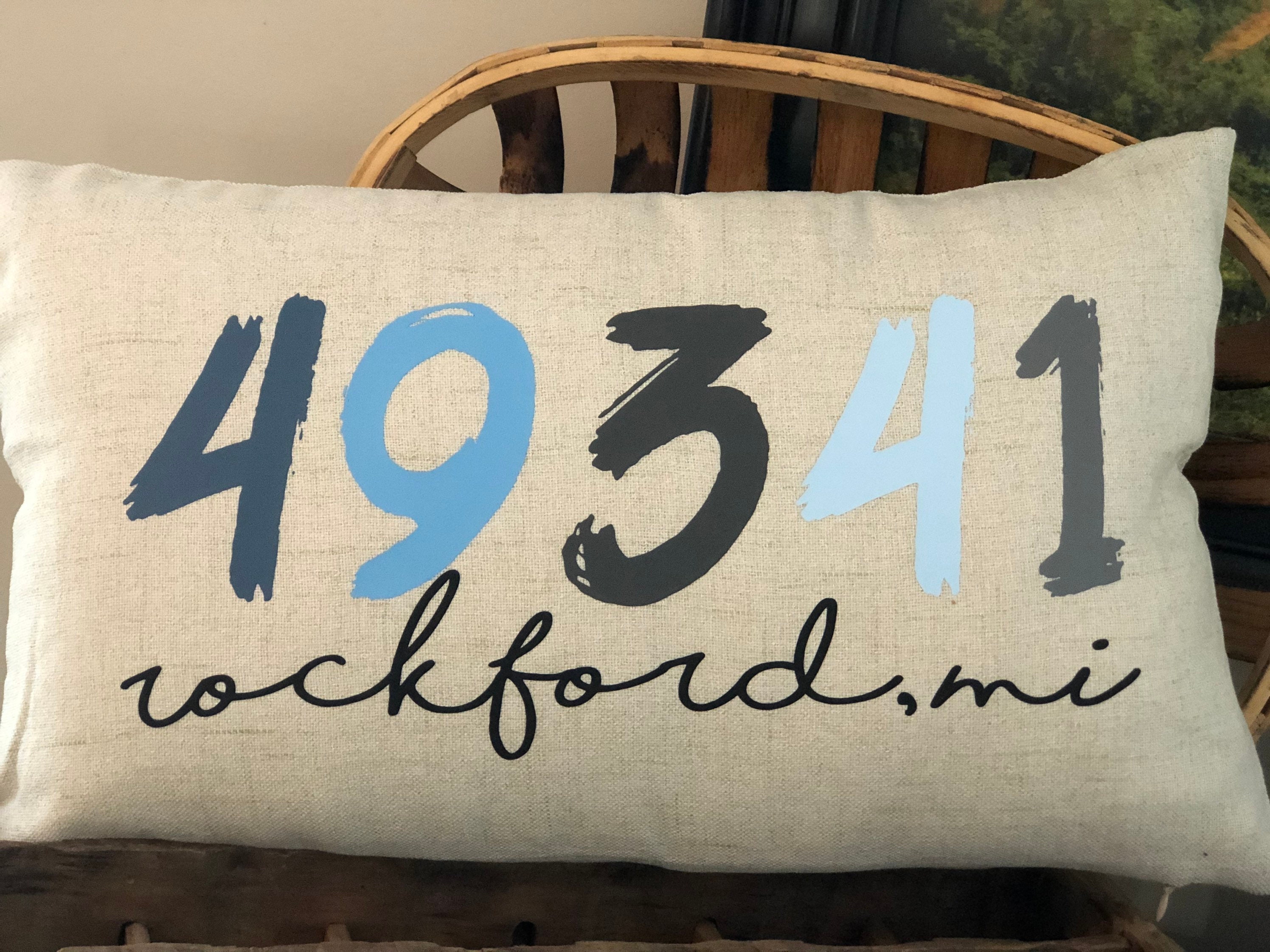 Zip Code Pillow Cover/ Hometown/ Home Decor Etsy