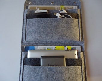 Wollfilz XL Wandtasche, wandbutler, wand organizer, filz wandtasche, wandutensilo, doppel groß, Wohnmobil