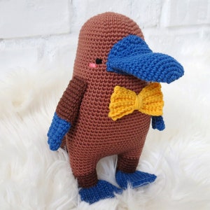 Crochet platypus First Birthday gift Emotional support animal Stuffed Australian animals new baby nephew gift