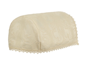 Vintage Style Furniture Arm Cap: Jacquard Fabric with Lace. Jumbo and XL