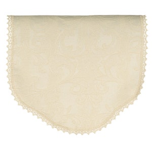 Olivia Furniture protectors. Standard and mini sizes. Jacquard  fabric with Nottingham lace.
