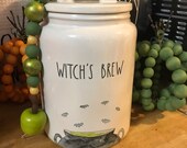 Sour Green Apple Canister Birdhouse Tie-On Garland Wooden Beads-Rae Dunn Inspired Tiered Tray Decor Halloween Fall Autumn