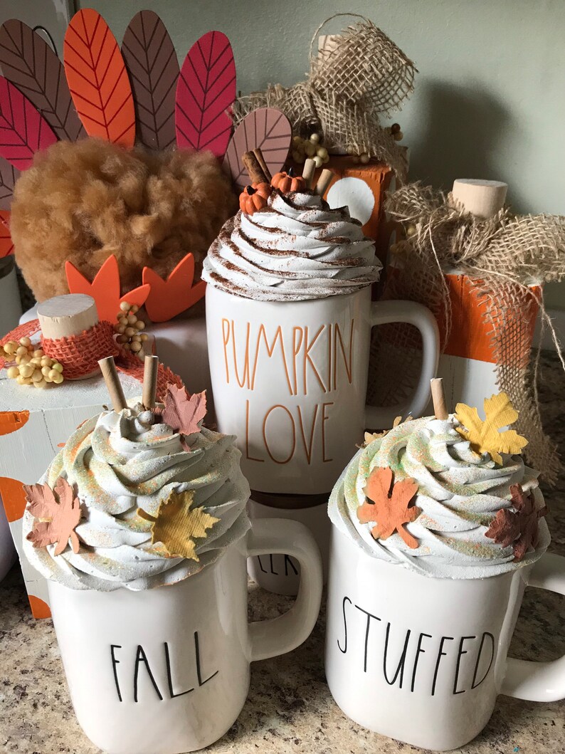 Leafing Around Fake Faux Whipped Cream Mug Topper Rae Dunn