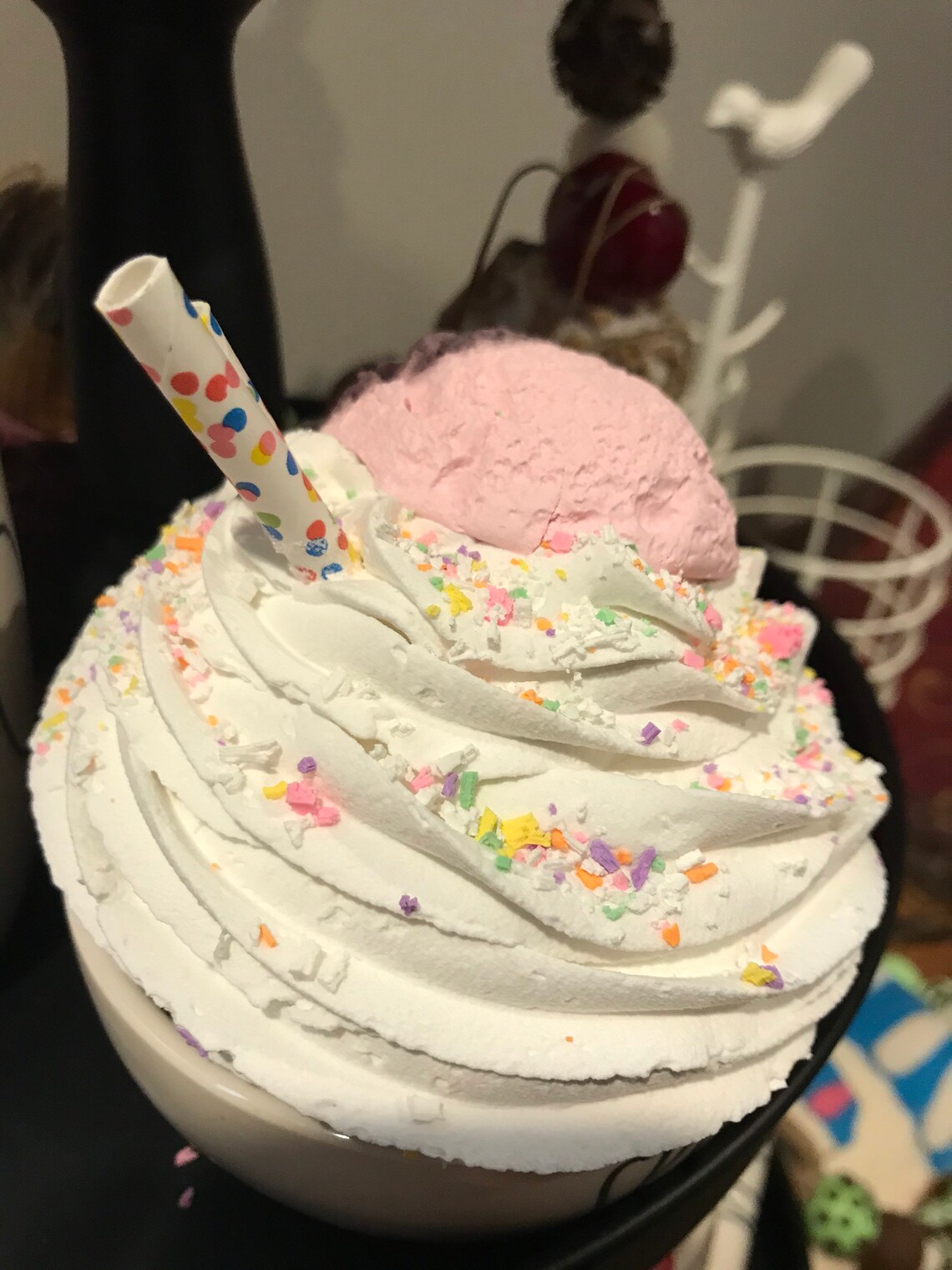 Cotton Candy Confetti Ice Cream Scoops Fake Faux Whipped Cream Etsy