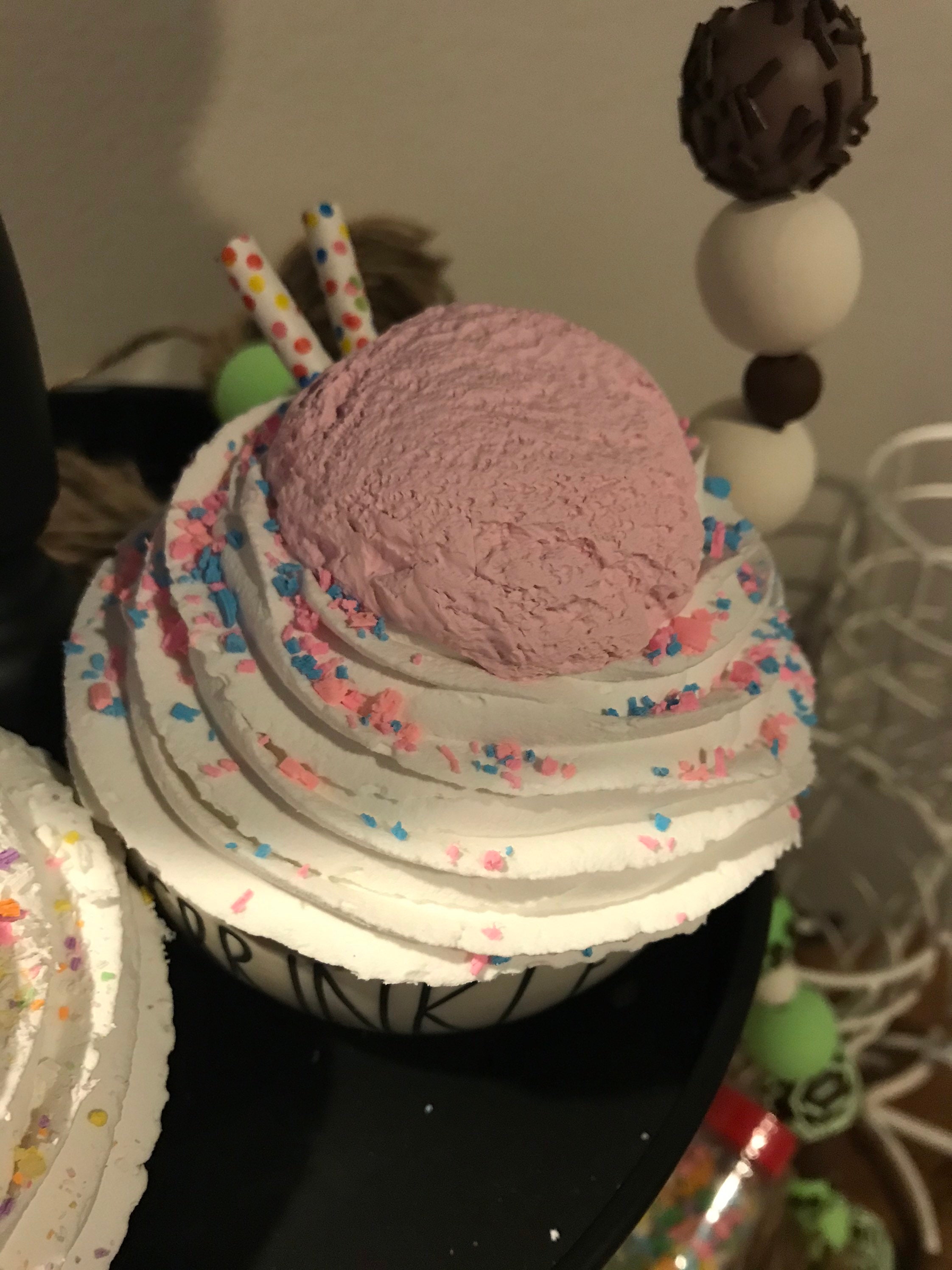 Cotton Candy Confetti Ice Cream Scoops Fake Faux Whipped Cream Etsy