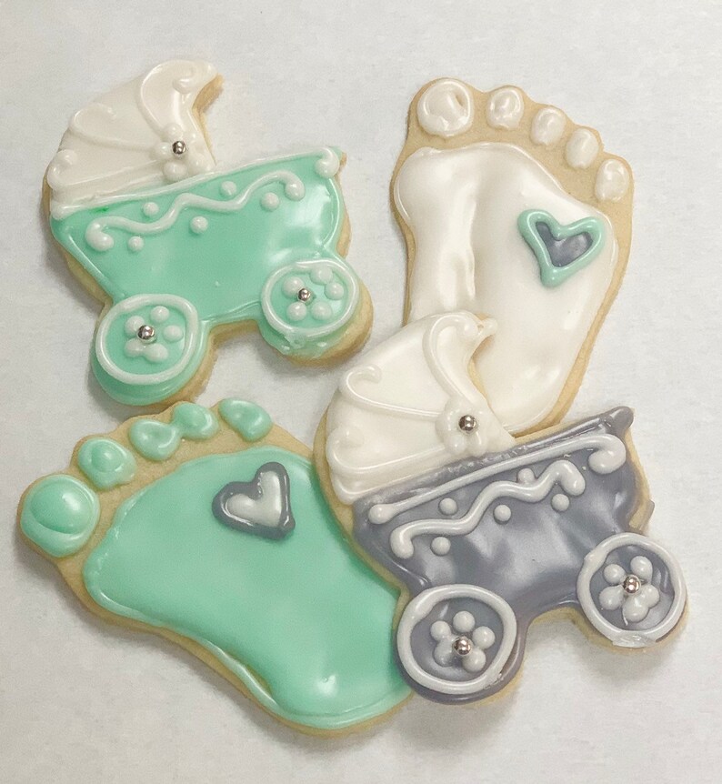Sugar Cookie Baby Shower Carriage Gender Neutral Baby Feet Etsy Sugar Cookie Baby Shower Carriage Gender Neutral Baby Feet Etsy