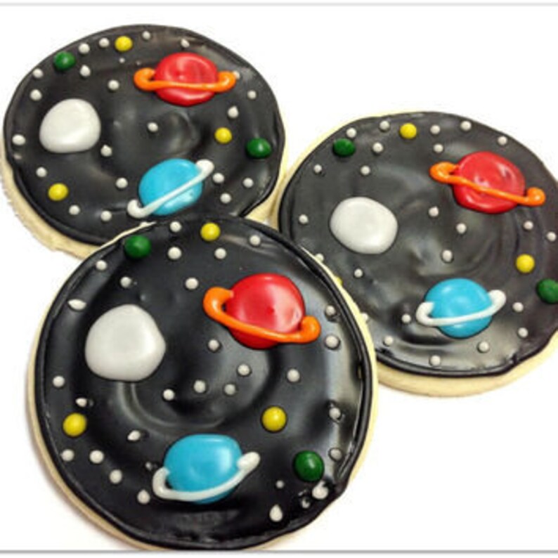 Outer Space Sugar Cookies Iced Space Theme Cookies and Etsy