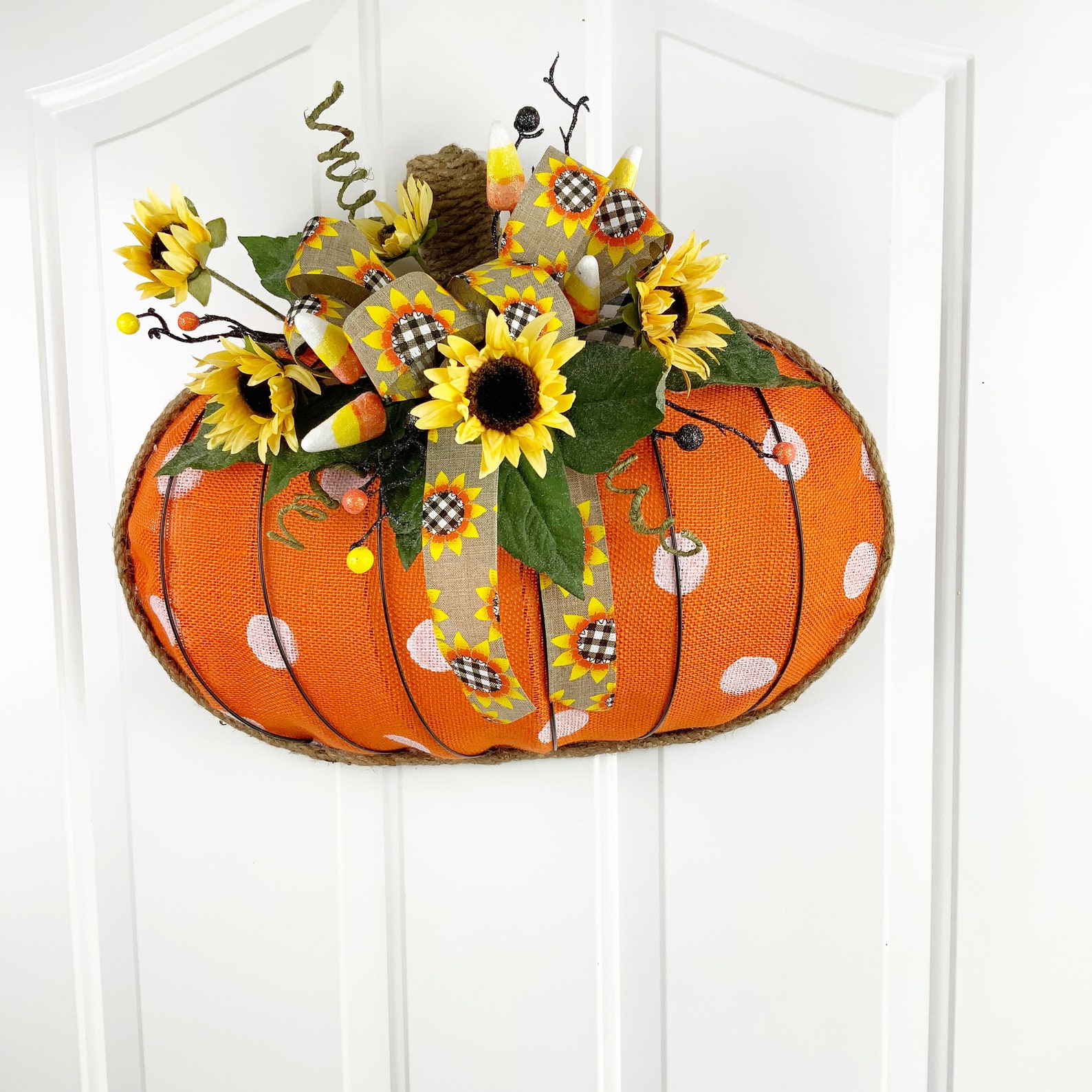 Fall Pumpkin Front Door Wreath Autumn Wreath Pumpkins - Etsy