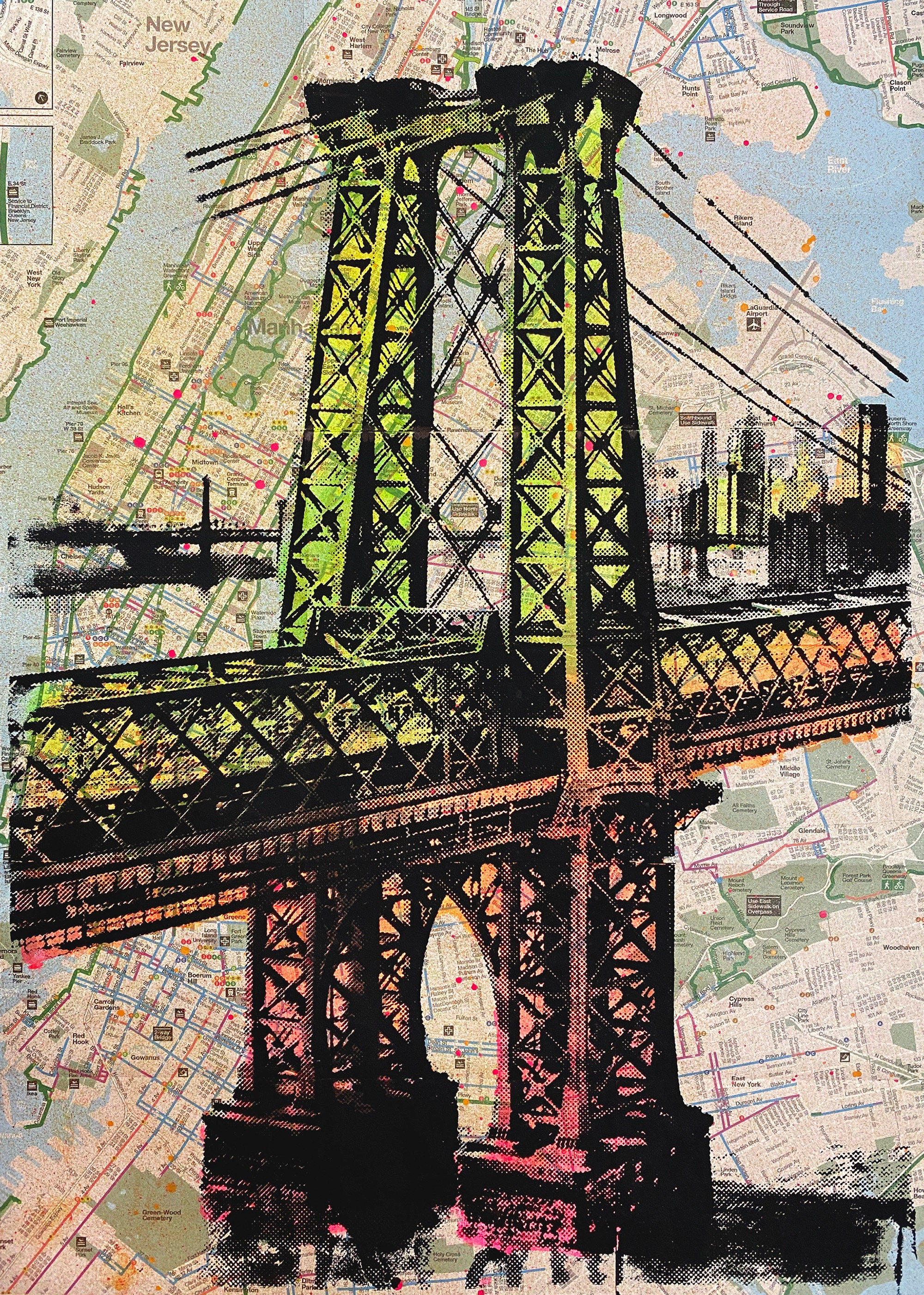 Nyc Bike Map - Etsy