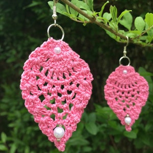 Pink Lacy Earrings
