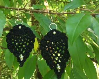 Black Lace Earrings