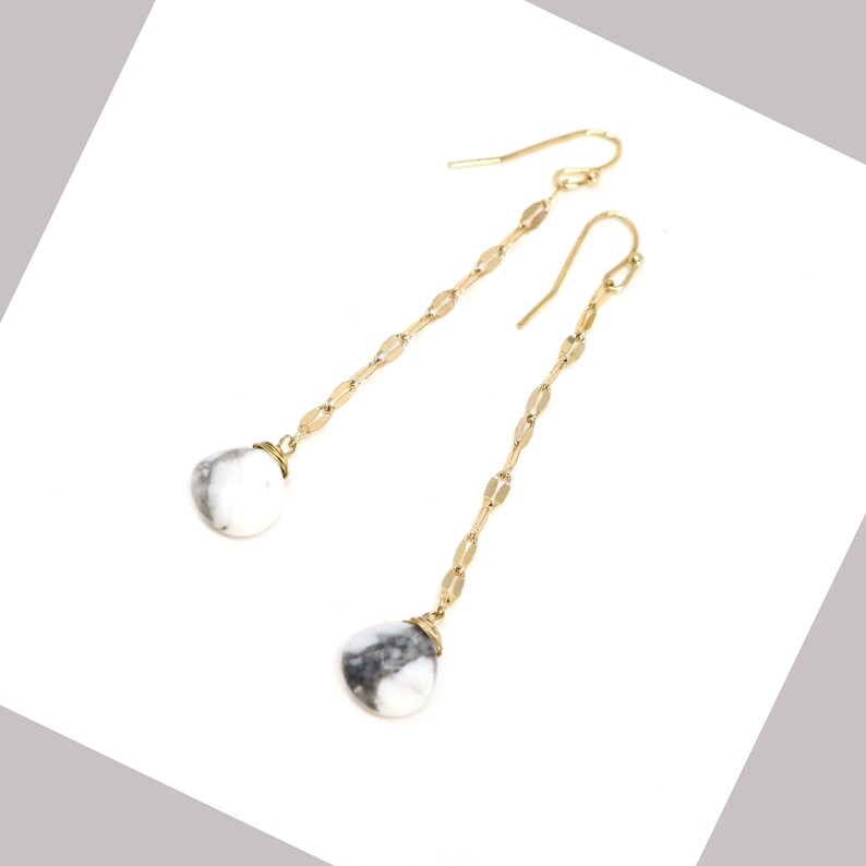 Natural Stone Drop & Dangle Earrings Thread Earring Etsy