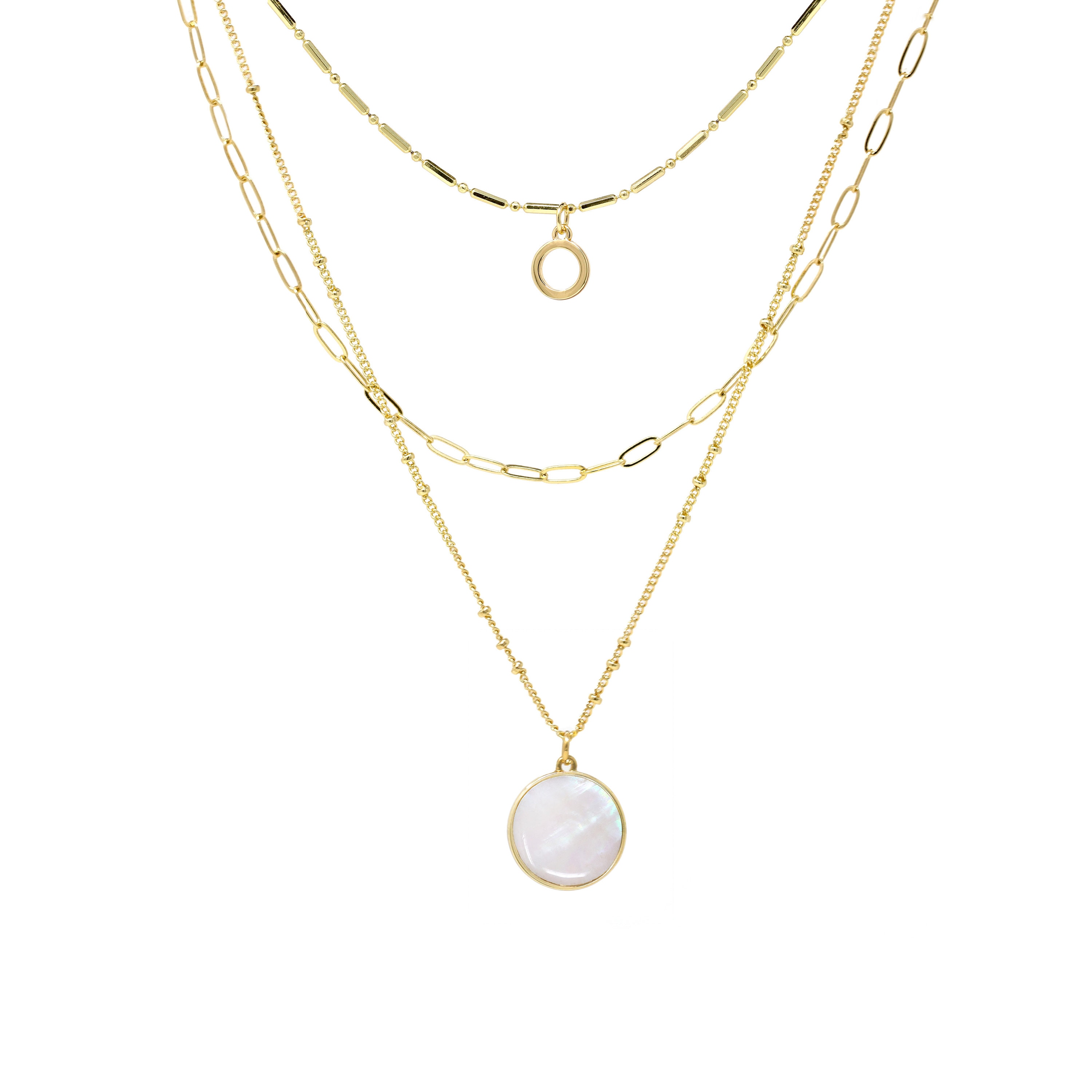 ネックレス・ペンダント ROMANTINUER SN142 SHELL LAYER NECKLACE SN.142 SHELL LAYER NECKLACE - ROMANTINUER