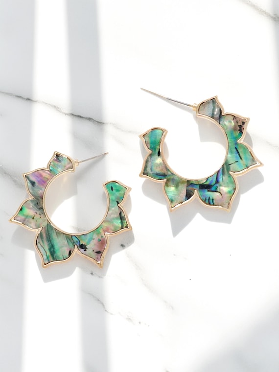 Buy Abalone Shell Dangle Drop Earrings For Women in Sterling Silver at