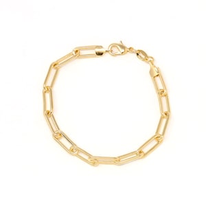Paperclip Chain Bracelet, Gold Filled Bracelet, Chain Link Bracelet,  Modern Bracelet, Gold Link Bracelet, Gift For Her, Minimalist Bracelet