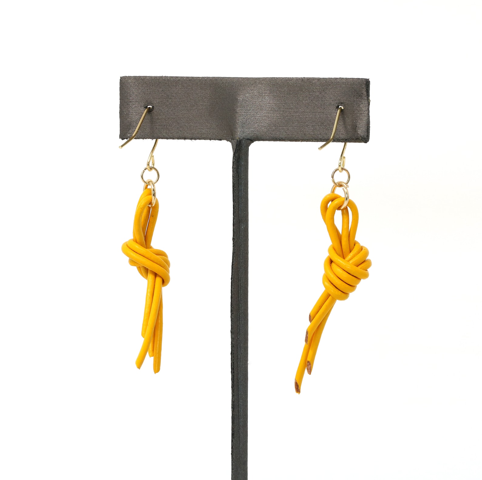 Leather Dangle & Drop Earrings Unique Earring Knot Earring Etsy