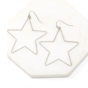 Star Earring, Celestial Drop & Dangle Earring, Geometric Earring, Lightweight Earring, Minimalist Earring, Statement Earring, Gift For Her