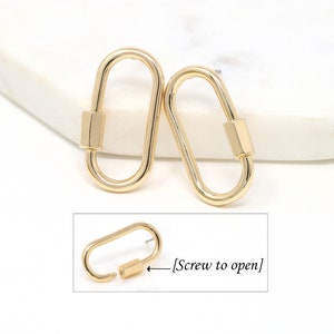 Carabiner Lock Earring, Mini Carabiner, Gold Carabiner Lock, Screw, Modern, Bridesmaid Gift, Gift For Her, Minimalist, Personalized Jewelry