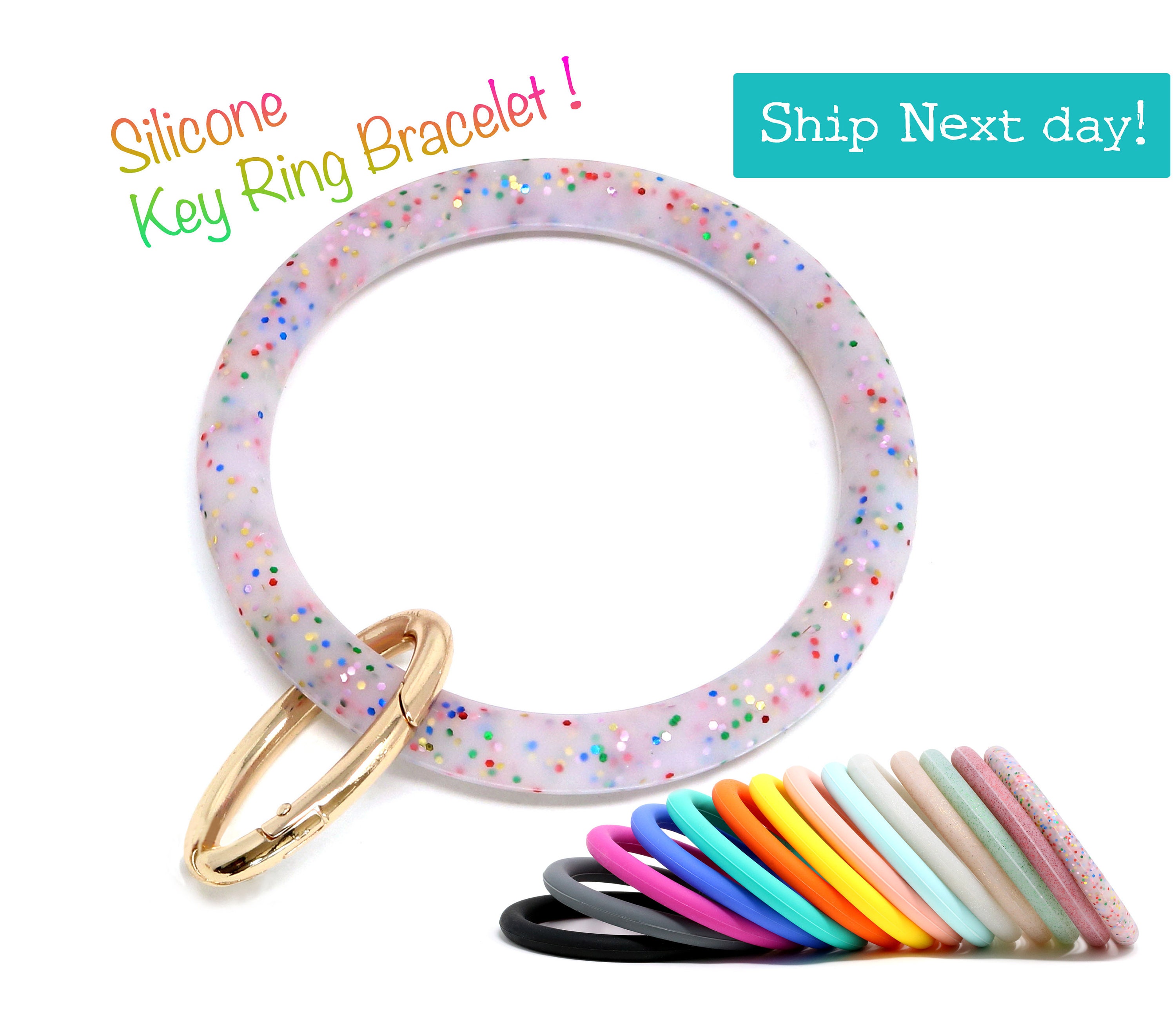 Silicone Big O® Key Ring - Back in Black Bamboo