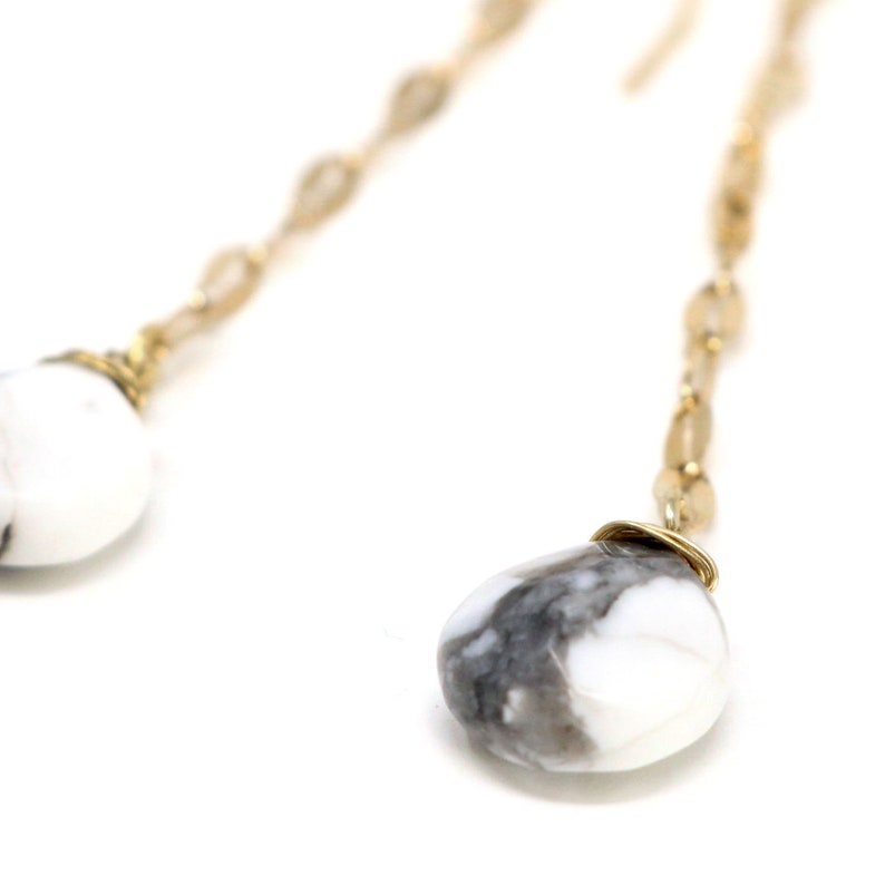 Natural Stone Drop & Dangle Earrings Thread Earring Etsy