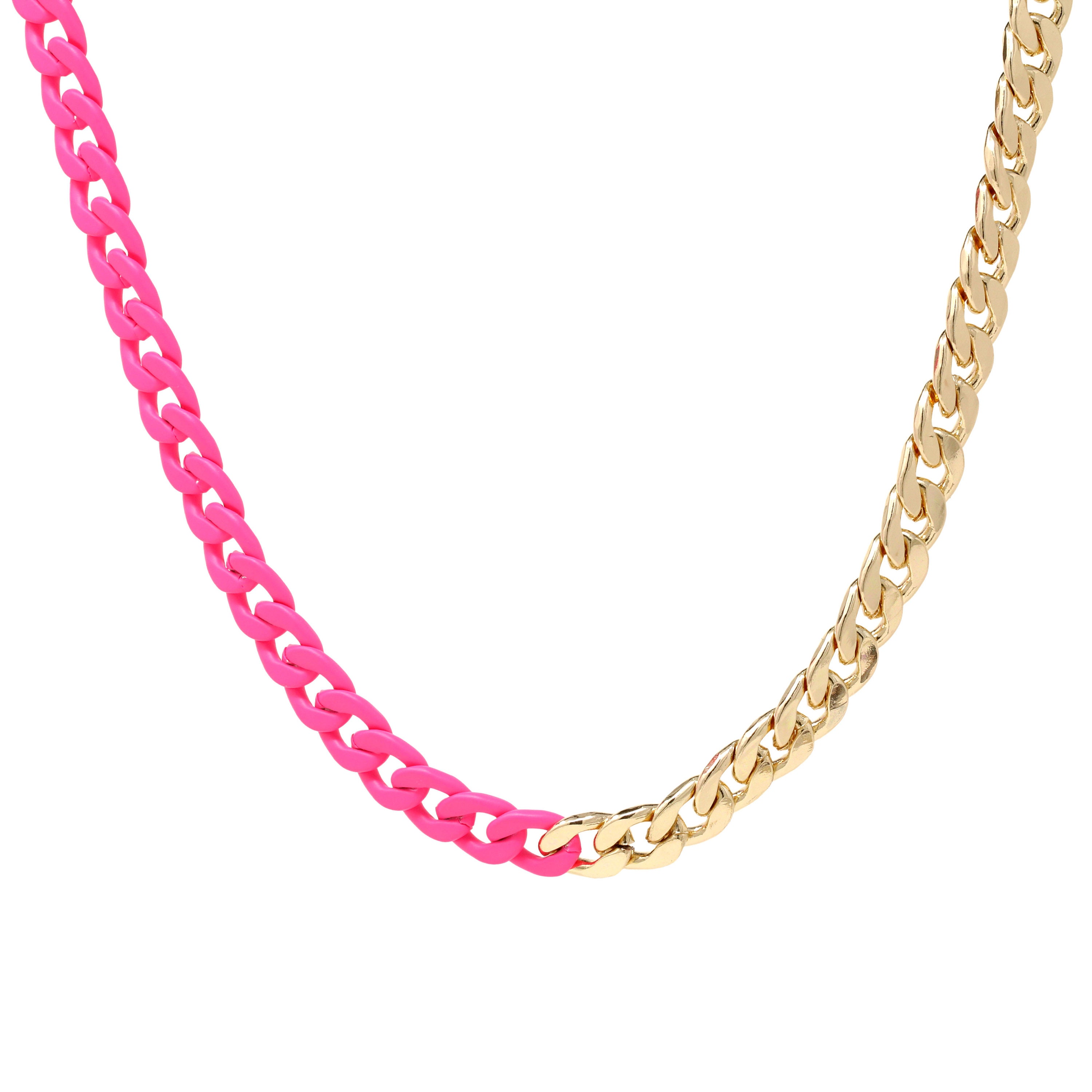 Collana Maglia Grossa Giallo Neon BULLDHOG Design 2