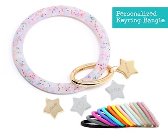 Silicone Key Chain Bracelet, Personalized, Keyring Personalized, Monogram Keyring, Key Chain Wristlet, Silicone Key Ring, Gifts For Her