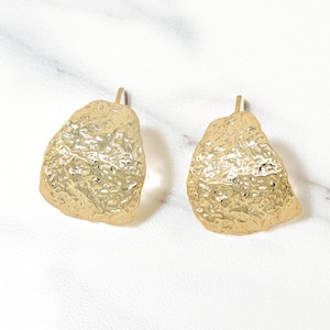 Textured Bold Hoop Earrings Gold, Chunky Bold Hoop Earrings, Oversized Statement Earrings Gold,  Minimalist Hoops Gold, Gifts For Her
