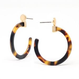 30mm Resin Earrings, Hoop Earrings, Circle Earrings, Acetate Earrings, Statement earrings, Multi Acetate, Tortoise Hoops, Gift For Her