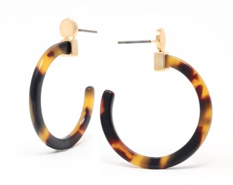 Harsoorbellen 30 mm, ringoorbellen, cirkeloorbellen, acetaatoorbellen, statement-oorbellen, multi-acetaat, schildpadringen, cadeau voor haar
